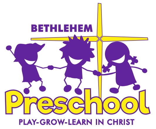 Three kids smiling and playing with the Bethlehem Star in the background and the words "Bethlehem Preschool: Play- Grow- Learn in Christ"